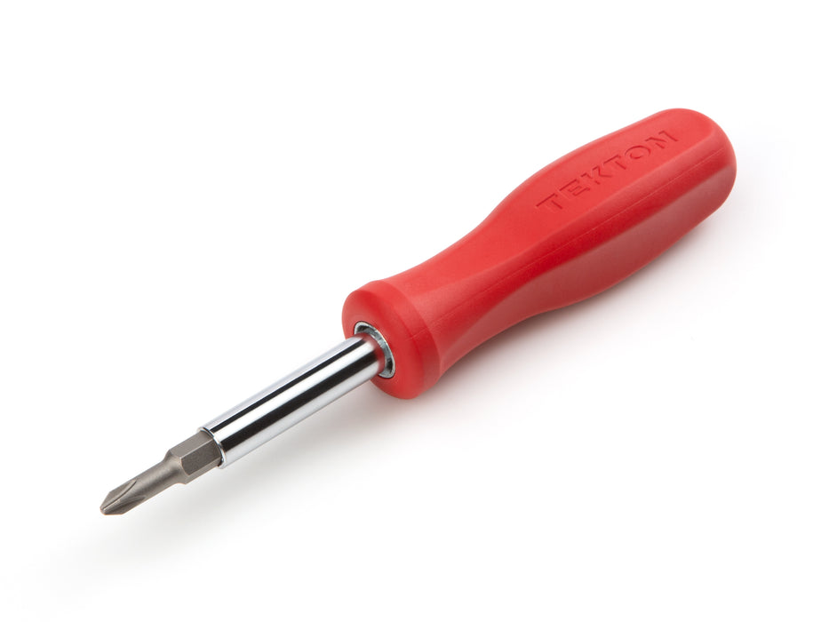 6-in-1 Phillips/Slotted Driver (#1 x 3/16 in., #2 x 1/4 in., Red)