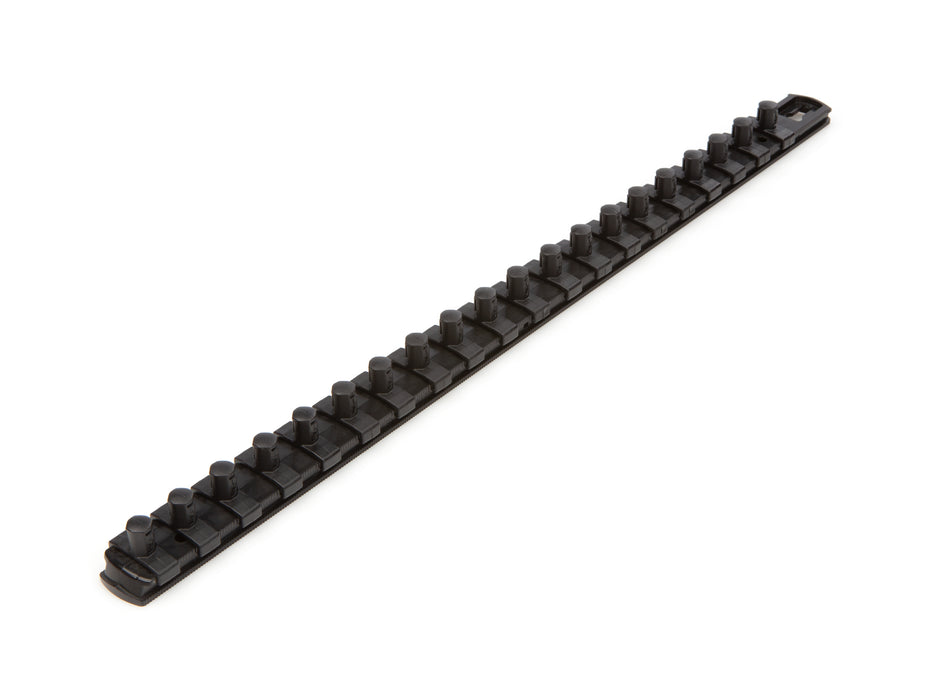 3/8 Inch Drive x 18 Inch Socket Rail, 20 Clips (Black)