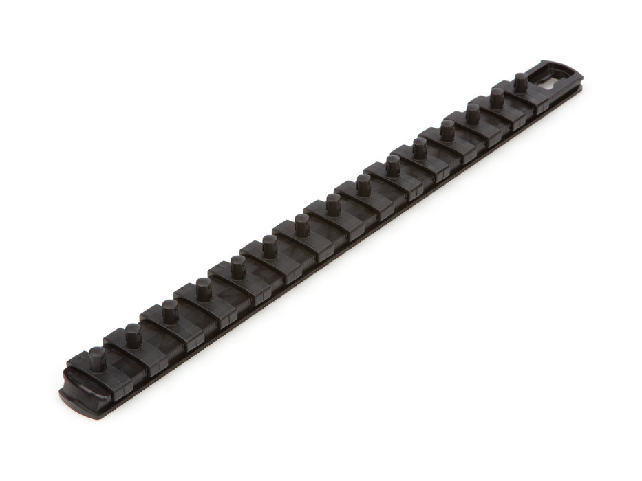 1/4 Inch Drive x 13 Inch Socket Rail, 15 Clips (Black)