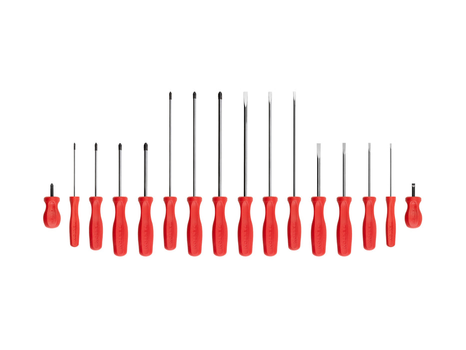 Hard Handle Screwdriver Set, 16-Piece (#0-#3, 1/8-5/16 in.)