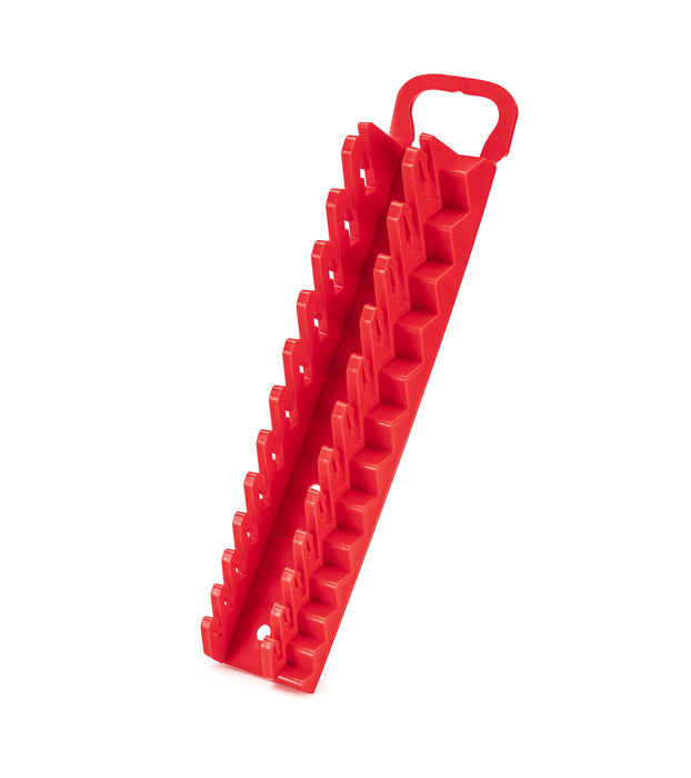 12ool Stubby Reversible Ratcheting Combination Wrench Holder (Red)