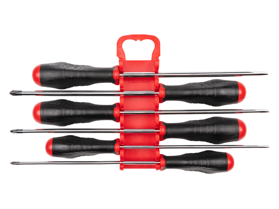 Long Highorque Screwdriver Set with Holder, 6-Piece (#1-#3, 3/16-5/16 in.)