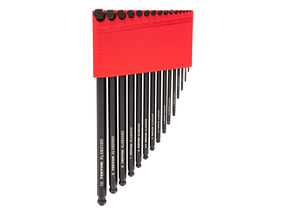 Ball End Hex L-Key Set with Holder, 15-Piece (1.3-10 mm)