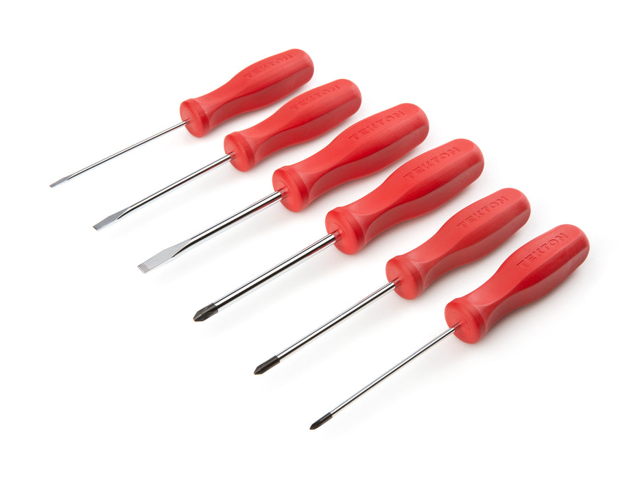 Hard-Handle Screwdriver Set, 6-Piece (#0-#2, 1/8-1/4 in.)